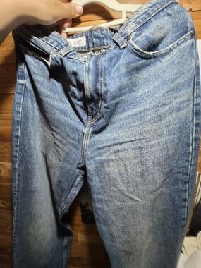Zara Woman  Light Blue Relaxed Denim Jeans